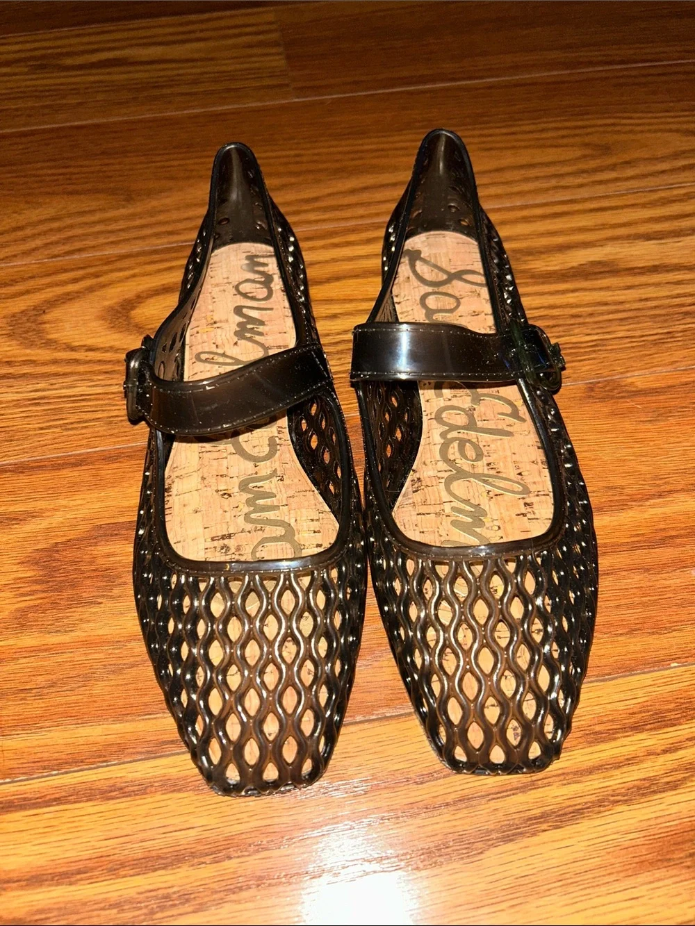 Sam Edelman Black Mesh Mary Jane Flats